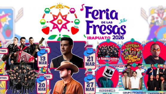 Feria de las Fresas Irapuato 2026: Cartelera completa de artistas que darán concierto en el Teatro del Pueblo y en el Palenque