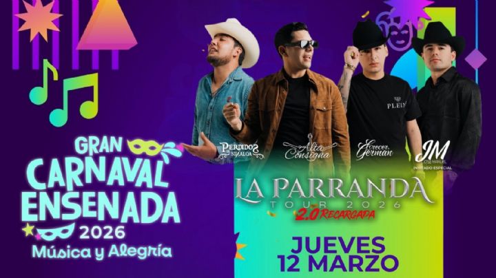 Gran Carnaval Ensenada 2026: Cartelera completa de artistas que darán concierto HOY 12 de marzo en la INAUGURACIÓN