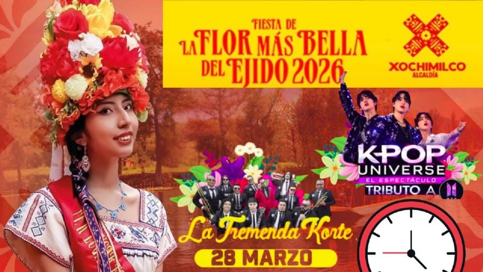 Artistas que se presentarán HOY en La Flor Más Bella del Ejido Xochimilco 2026.