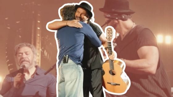 Ricardo Arjona y Ricardo Muñoz, vocalista de Intocable, sorprenden con 'palomazo' durante concierto