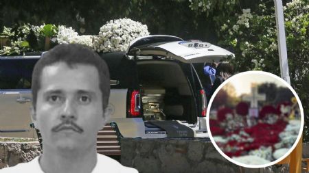Así luce la tumba de Nemesio Oseguera 'El Mencho': lo despidieron en ataúd dorado y con miles de flo