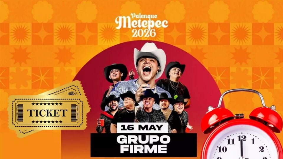 ¿A qué hora dará inicio el concierto de Grupo Firme HOY 16 de mayo en el Palenque Metepec 2026?