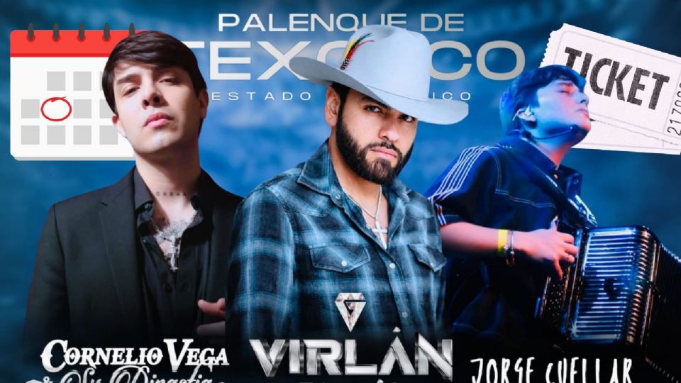 Cornelio Vega, Virlán García y Jorge Cuellar se presentarán en el Palenque Texcoco 2026