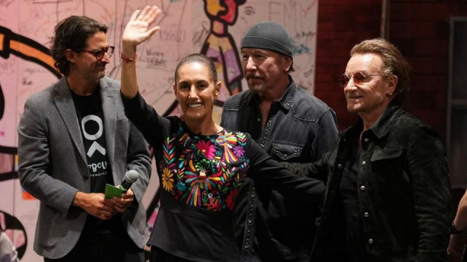 Claudia Sheinbaum y U2 en la Copa Mundial de Niños de la Calle 2026.