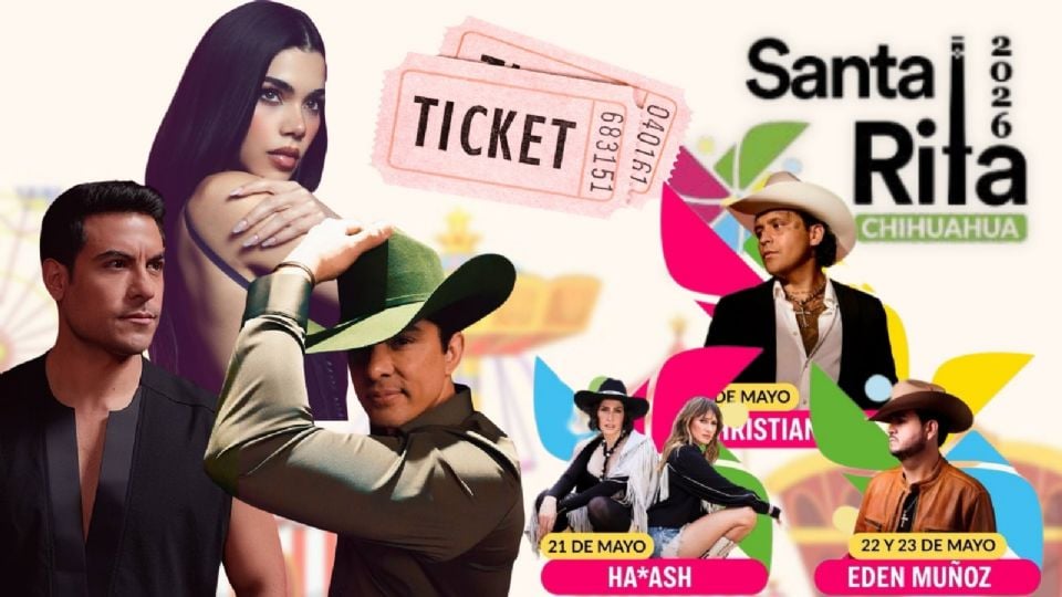 Artistas que se presentarán esta semana en la Feria Santa Rita Chihuahua 2026