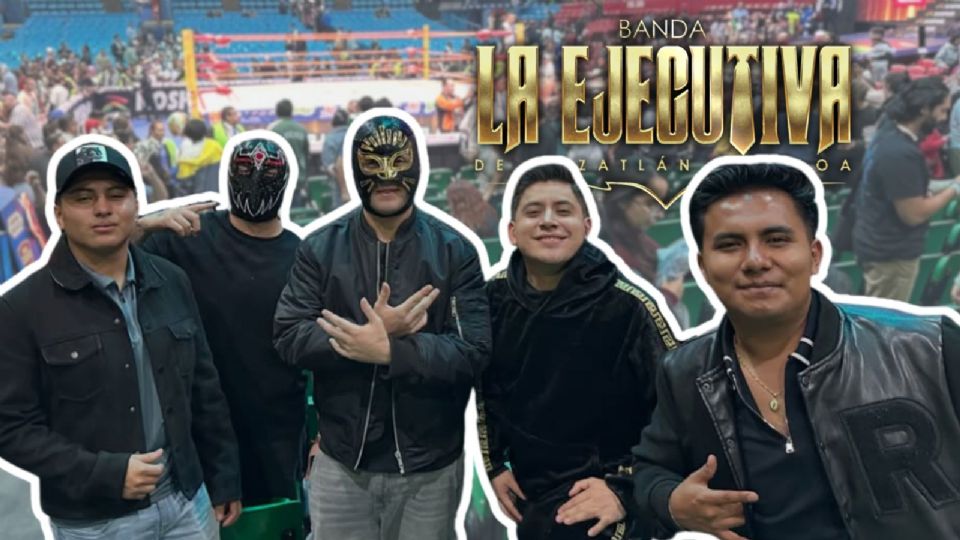 Banda La Ejecutiva sorprende en función de lucha libre