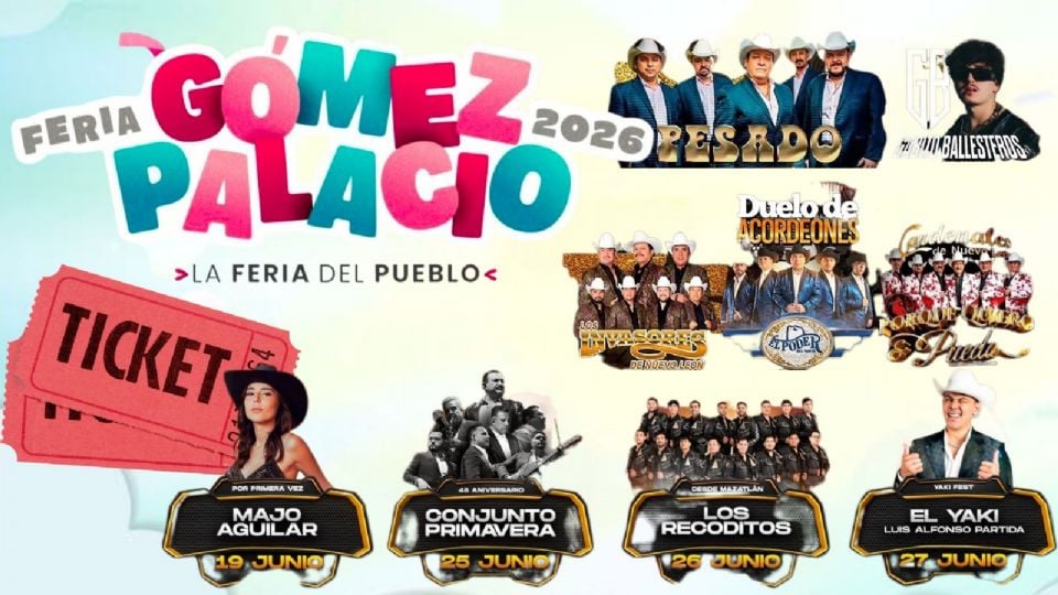 Artistas que se presentarán en la Expo Feria Gómez Palacio 2026