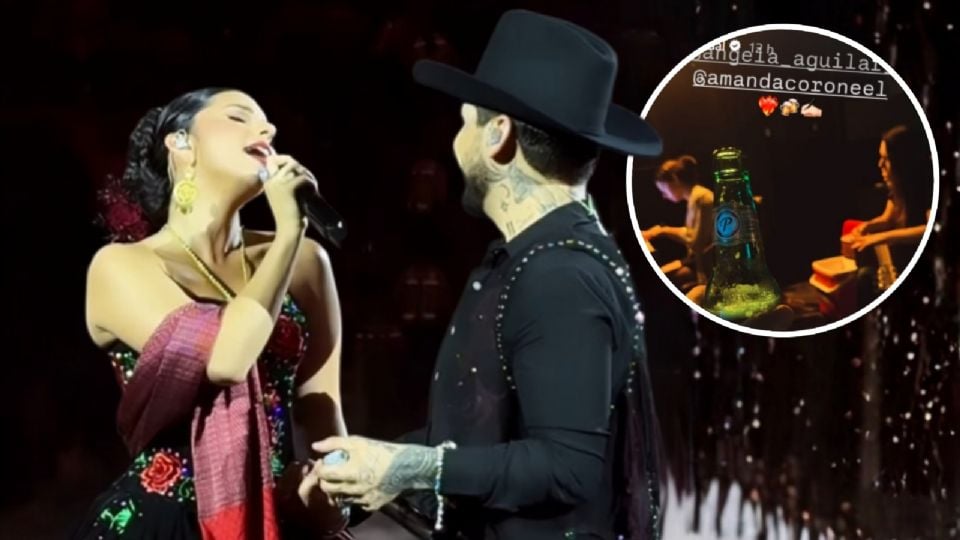 Christian Nodal comparte foto de Ángela Aguilar junto a Amanda Coronel